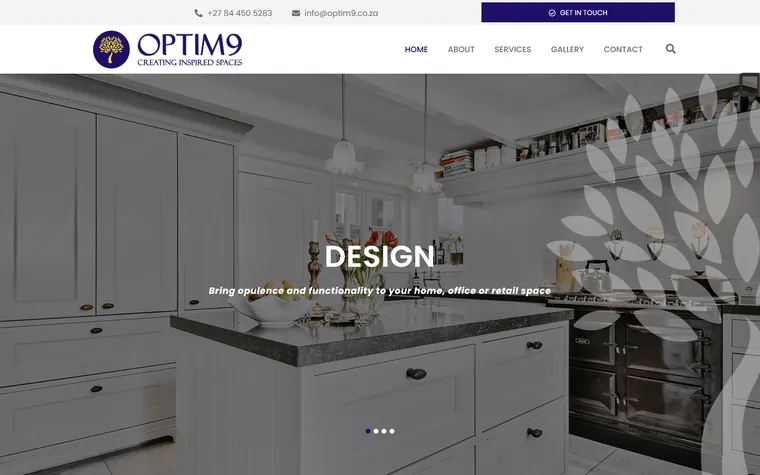 Optim9 — Shopfitting & Furniture website designed and built by FUTR Agency