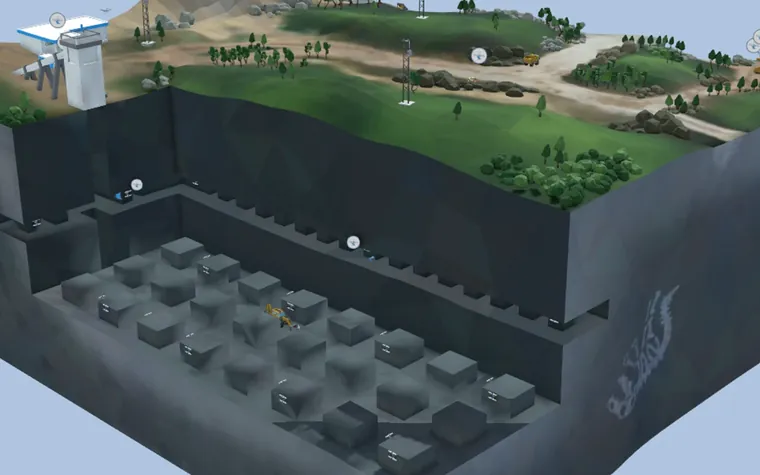ScanRF Rajant Mesh — interactive 3D mine built by FUTR Agency