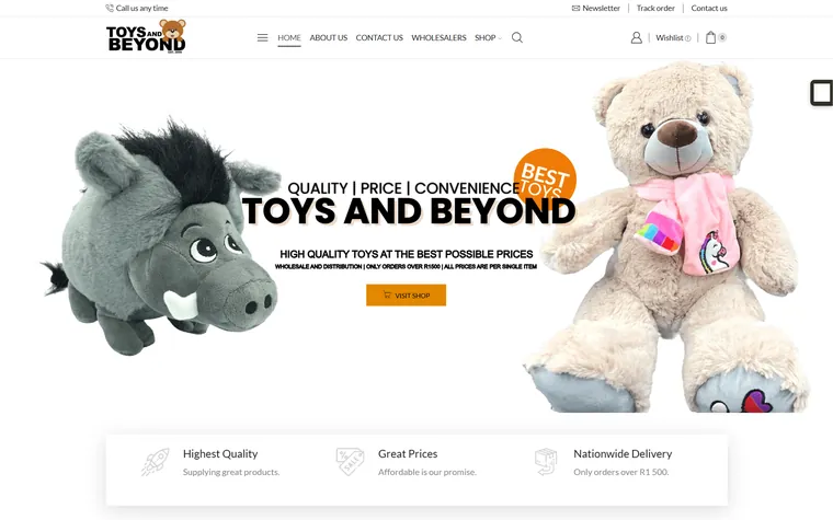 Toys & Beyond — Bulk Toy Wholesale website designed and built by FUTR Agency